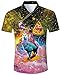 RAISEVERN Chemise hawaïenne Homme 3D alpaga Paresseux imprimé à Manches Courtes nouveauté Pizza T-Shirt Tropical boutonné Aloha été régulier A-Chemises pour fête XL