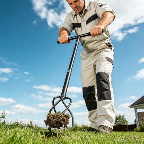 Cultivador manual para jardín BeBecome con 4 púas de acero miniatura 7
