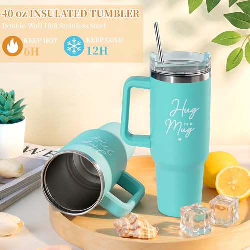 Aollewoiti 15 Pcs Get Well Soon Gift Baskets for Women, Mother's Day & Birthday , Wife, Friend, Care Package with Soft Blanket & Insulated Tumbler, Blue