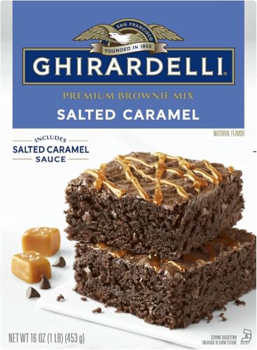 Image of Ghirardelli Premium Brownie Mix Salted Caramel, 16 OZ (Pack of 4)