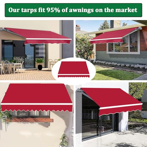 Auvent de rechange polyester store banne extérieur rétractable 3x2.5m - 6