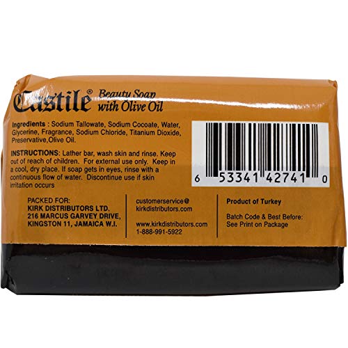 Castile Soap Beauty Soap With Olive Oil, 3.9 Ounces 6 Pack #TOP4