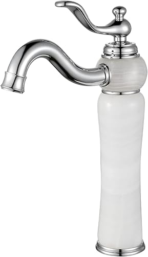 Miniatura 10 de Grifo de baño de oro rosa de mármol de café alto de lujo latón con recipiente de piedra emperador natural de una sola manija grifos de lavabo de un