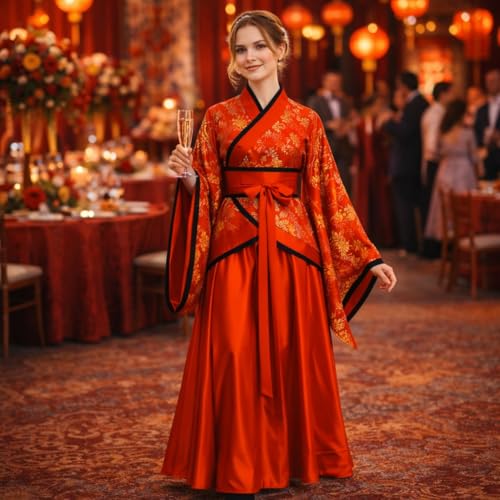 Disfraz tradicional chino Hanfu para mujer miniatura 4