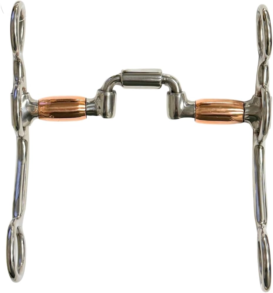 AJ Tack Argentine Hinged Port Correction Bit with Copper Rollers