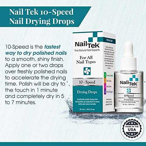 Nail Tek 10-Speed, Polish Drying Drops for All Nail Types, 0.5 oz, 1-Pack - Thumbnail 5