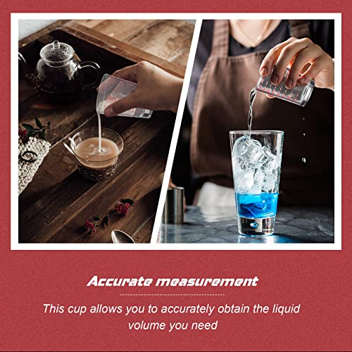 2 Pieces 4 Oz Measuring Cup Shot Glass Espresso Shot Glass Liquid Heavy Glass Wine Glass (Red Letters) #TOP4
