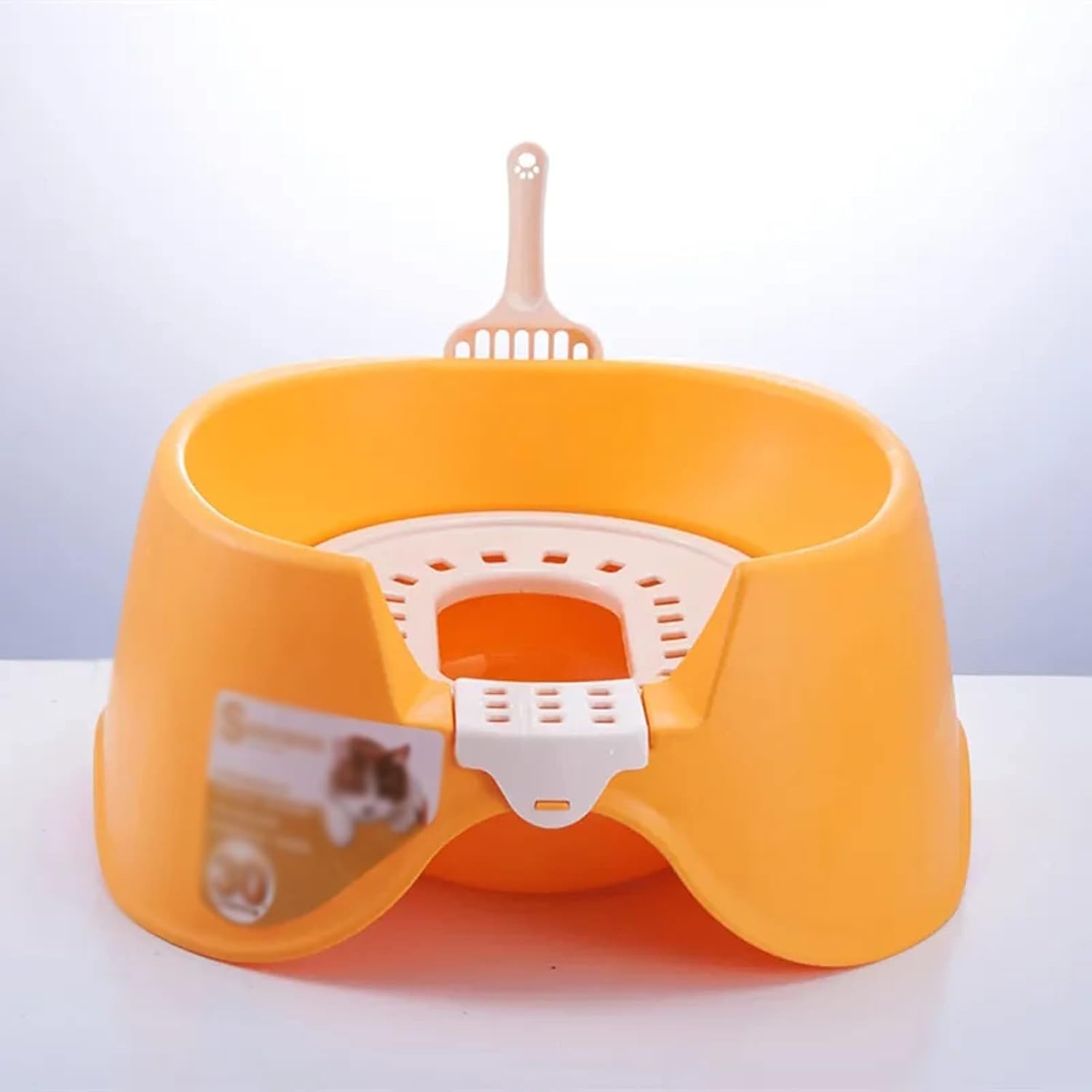 ACULIP Cat Litter Box, Pet Squatting Cat Litter Box Semi