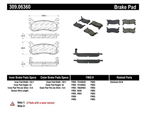 Stoptech 309.06360 Sport Brake Pads With Shims And Hardware #TOP1