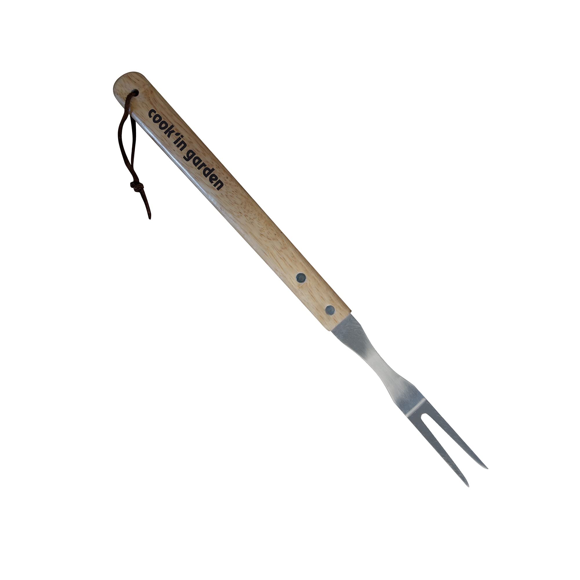 Cook’in Garden - Forchetta Essentiel in Inox con Manico in Legno FSC® 100%, utensile Resistente per Barbecue e plancha, Ideale per Cucina Esterna, Accessorio Durevole per Giardino e terrazza