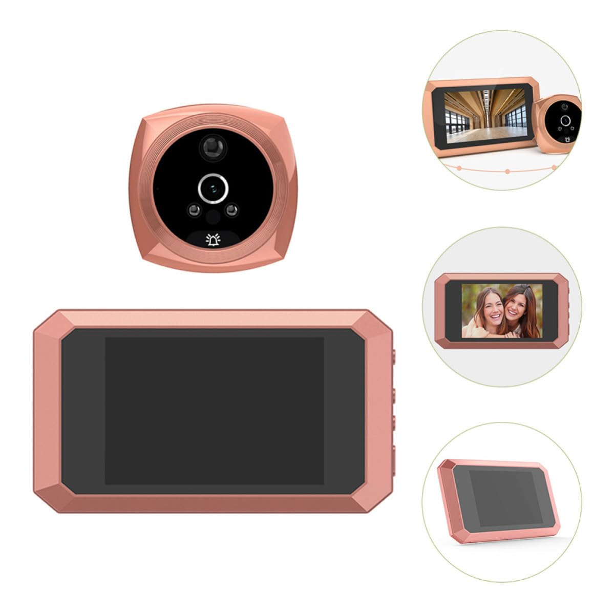 Sonnette Vidéo 2mp avec Moniteur, Détection de Mouvement pour Porte