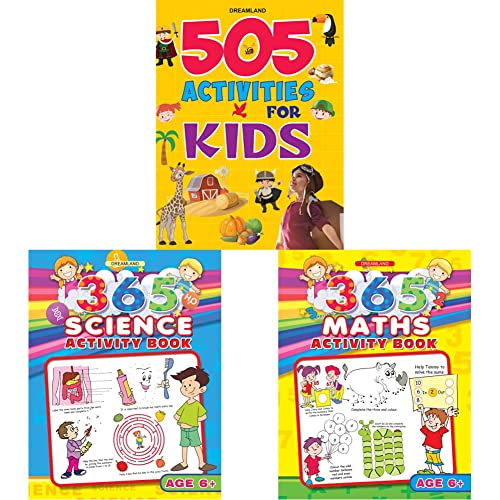 505 Activities For Kids + 365 Science Activity + 365 Math Activity (Set of 3 Books)