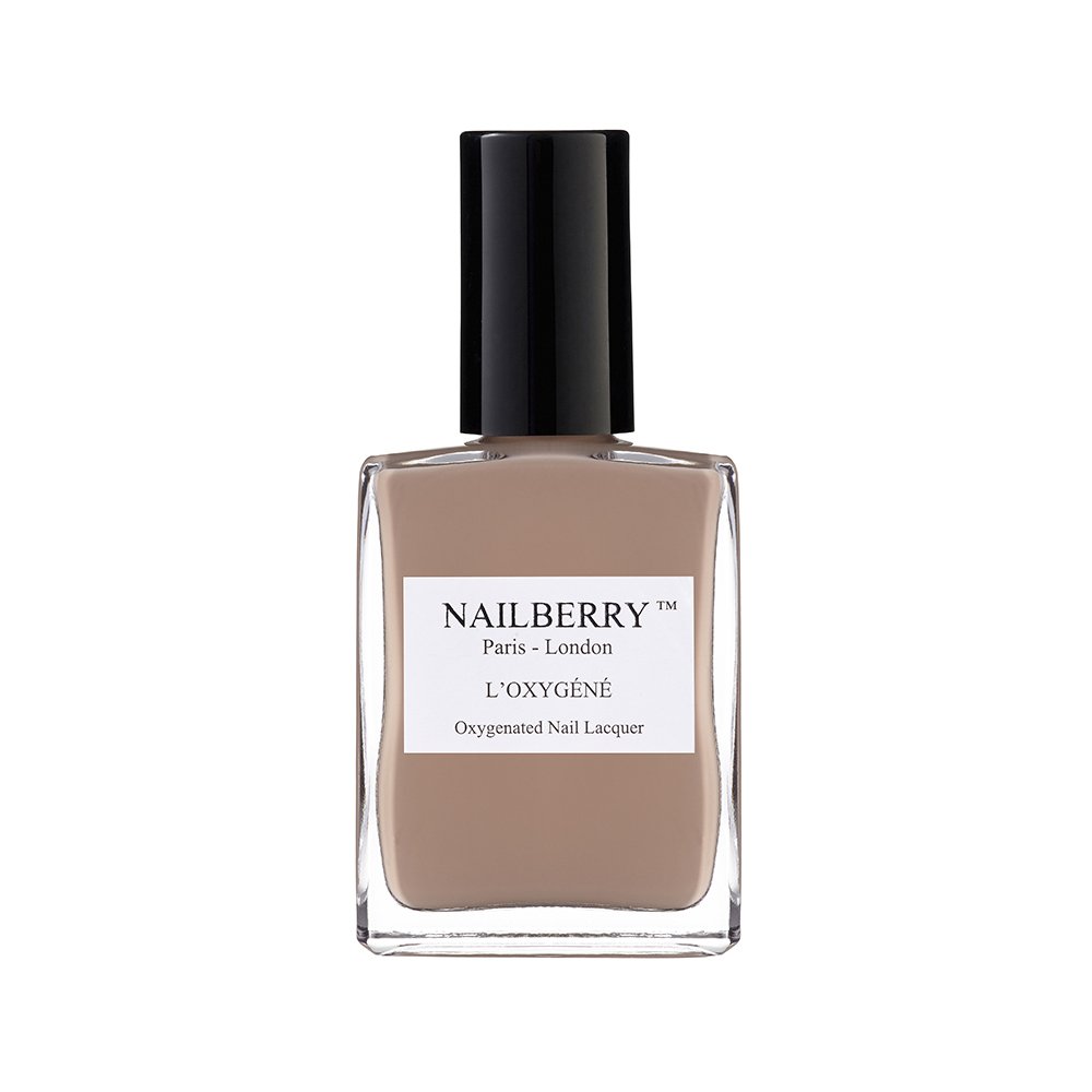 Nailberry L'Oxygéné Oxygenated Nail Lacquer | Honesty | Dark Beige Opaque Nail Polish | UV Protected Long-Wear Nail Polish | 12-Free | Vegan |