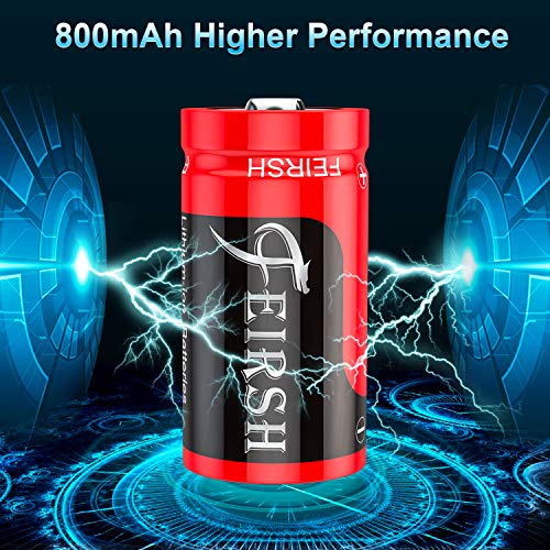 Quickhelp 123A 3.7V Lithium Battery For Arlo,4 Pack Rechargeable Batteries And Arlo Charger,800Mah Rechargeable Batteries For Arlo Cameras Vmc3030 Vmk3200 Vms3330 3430 3530 And Flashlight Microphone #TOP5