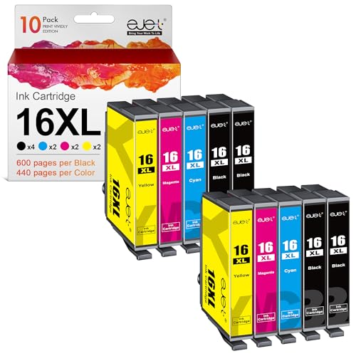 ejet 16XL Compatible con Epson 16 16XL Cartuchos de Tinta para...