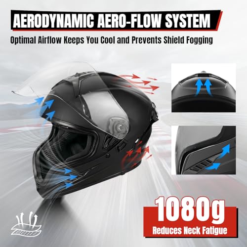 Favoto Full Face Motorcycle Helmet