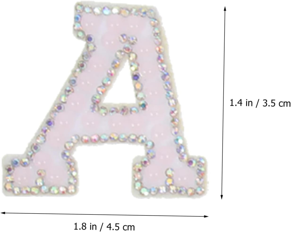STOBOK 78pcs Alphabet Letter Patch for Crafts Wear-Resistant Decorative Cloth Repair Patches Self-Adhesive Embellishments for Clothing and Accessories