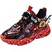 Baskets lumineuses LED pour enfants, Chaussures de lumière enfants LED Chaussures Spiderman for enfants, Mode for enfants Sneakers brillants de course Chaussures de course en cuir imperméable Chaussur