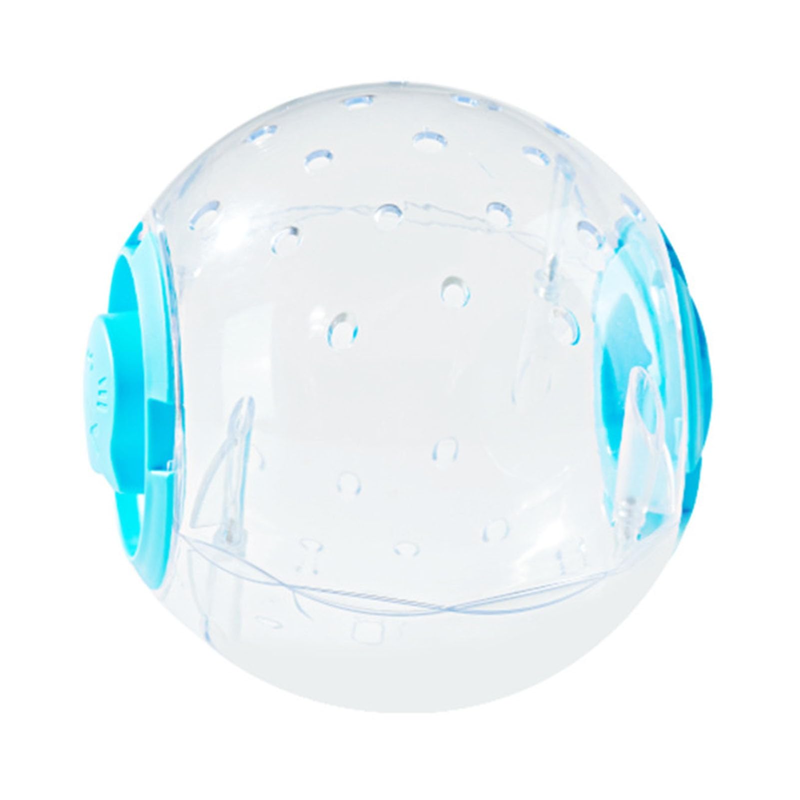 ulafbwur Durable Hamster Running Ball Transparent Multi-Hole Breathable Design for Healthy Fun Exercise Buckle Closing Relieve Boredom Supplies Relief Blue L