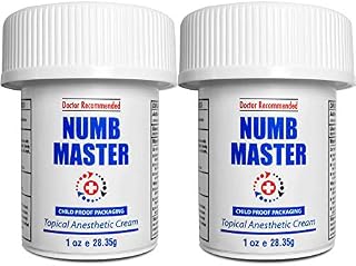Numb Master 2 Pack 5% Lidocaine Topical Numbing Cream, Maximum Strength Long-Lasting Pain