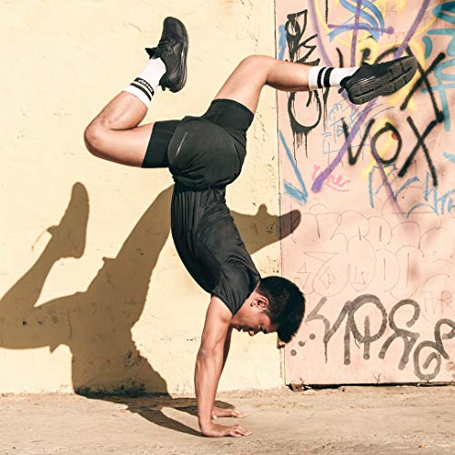 CEP Men's Short Crew Compression 3.0 Run Socks 80's Themed Black/White Size 33