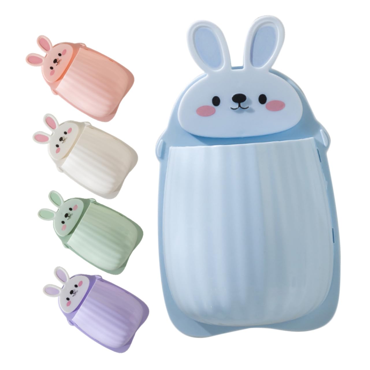 Gogogmee 5pcs Wall Mounted Storage Organizer No for Toothbrushes Remotes and More Adorable Cartoon Style Drill Installation for Use