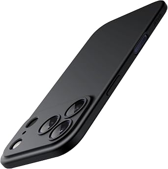 JETech Slim Case for iPhone 17 Pro 6.3-Inch, Ultra-Thin Lightweight Minimalist Phone Cover with Camera Lens Protection, Matte Anti-Fingerprint Finish Black