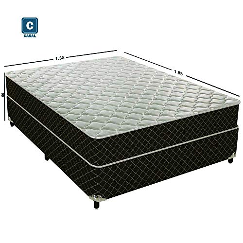 Cama Box Conjugado Casal Estrutura Ortopédica 138x188x43