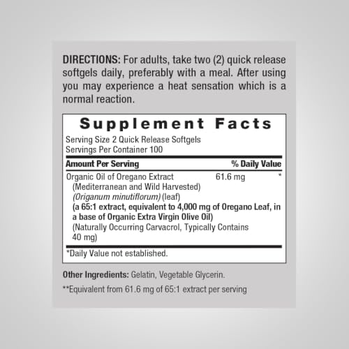 Piping Rock Oregano Oil Softgel Capsules