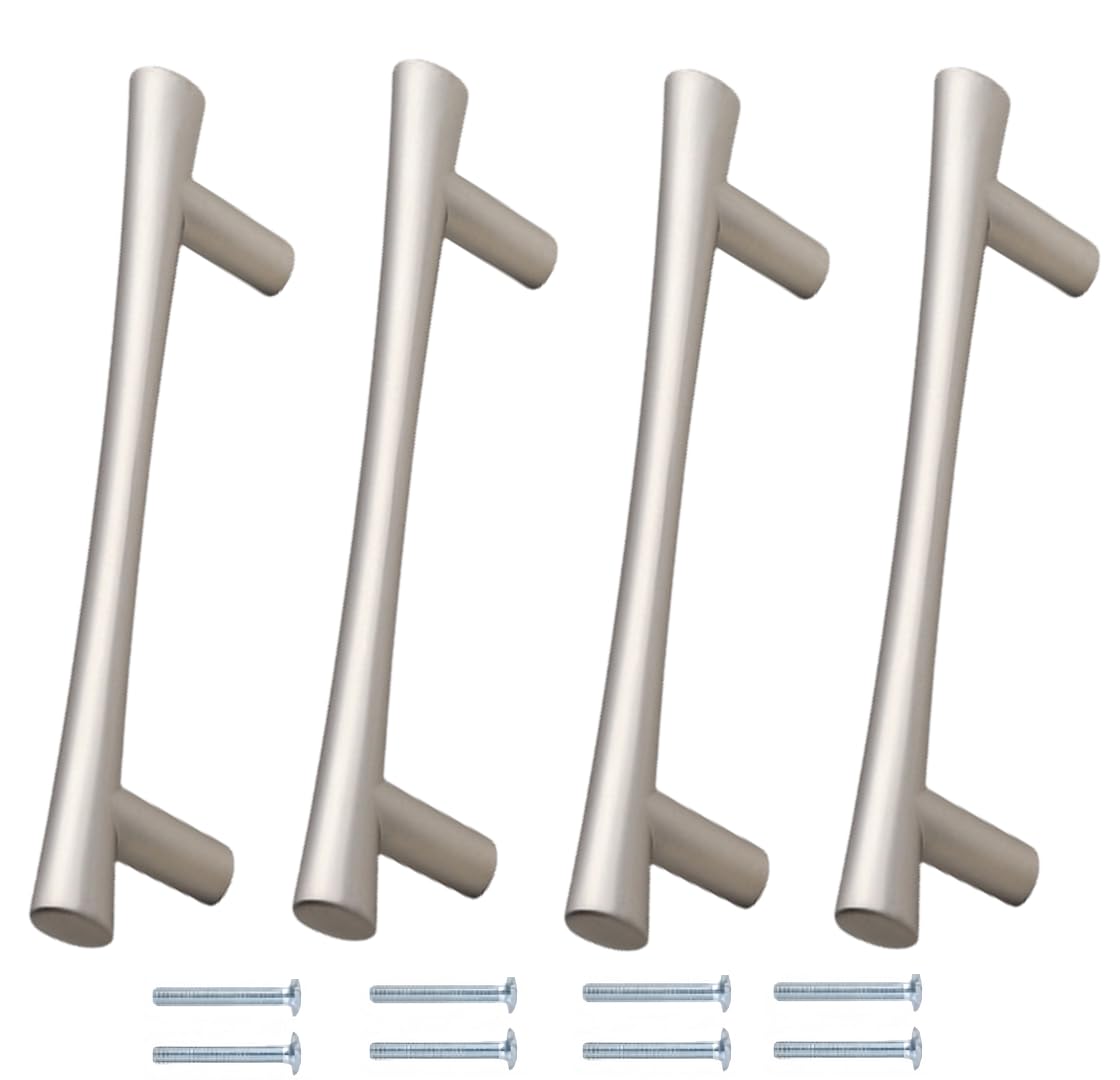 NLQCSXWEP Zinc Alloy Cabinet Bow Handle, Zinc Alloy Furniture Handles Pack of 4 Multicolor 96-160mm(128mm Matte Brushed)