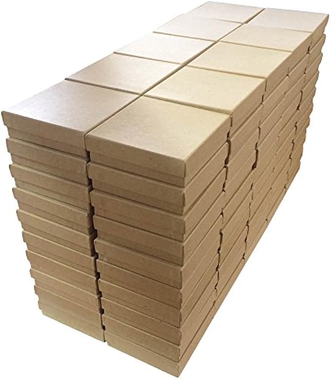 Kraft Cotton Filled Jewelry Box #33 (100 Count) (Original)