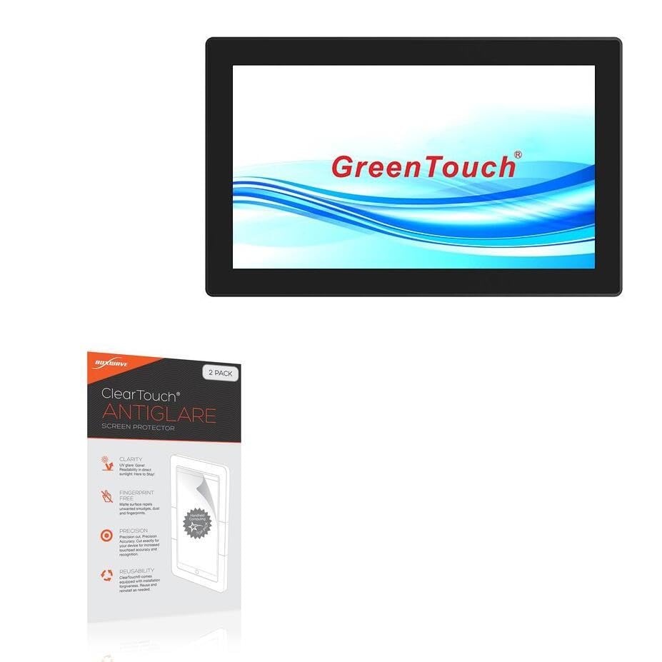 BoxWave Screen Protector Compatible With GreenTouch Open Frame Touch Monitor (13.3 in) - ClearTouch Anti-Glare (2-Pack), Anti-Fingerprint Matte Film Skin