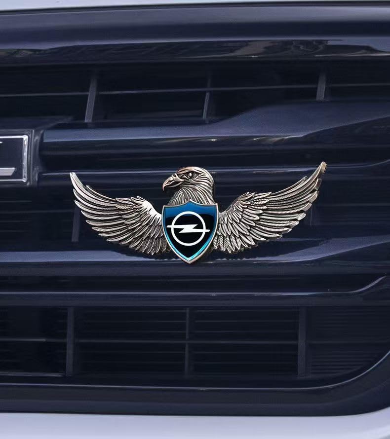 XIYUANFA Auto 3D Logo Metall Emblem für Opel Vauxhall Vectra 2000-2009, 3D Logo Abzeichen Karosserie Emblem Auto Zubehör,C
