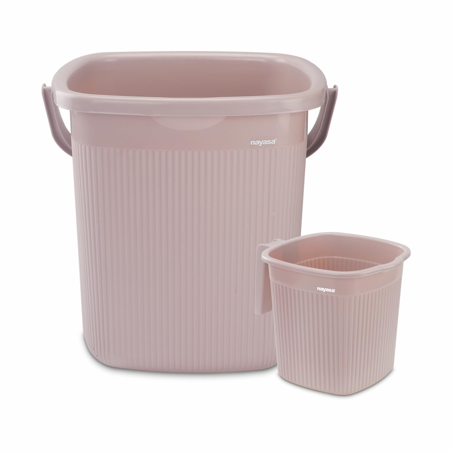 Nayasa Rimmy Plastic Bathroom Set of 2 (25 Litre Bucket + 1.5 Litre Mug) Medium, Pink (B0C9PVPX2M) Amazon Price History, Amazon Price Tracker