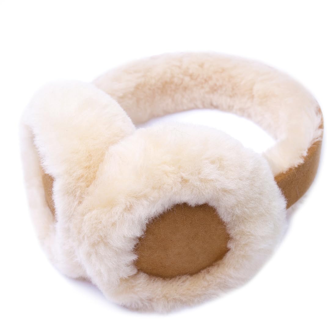 Harssidanzar Classic Winter Earmuffs for Men and Women - Unisex Sheepskin, Foldable, Outdoor Earmuffs HU301CA