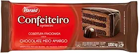 Barra de Chocolate Fracionado Confeiteiro Meio Amargo 1,05kg - Harald