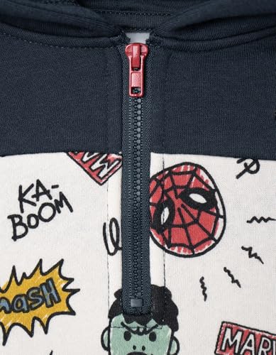 Image of Marvel Avengers Spider-Man Fleece Half Zip Hoodie Toddler to Big Kid Sizes (2T - 18-20)