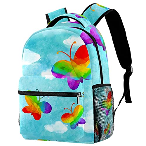 Sac à dos de voyage ergonomique motif papillon fille garçon