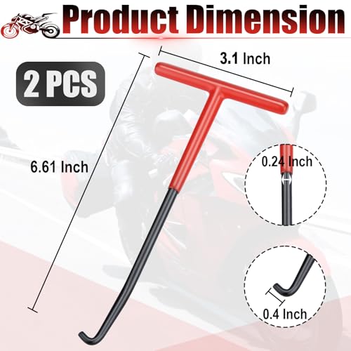image for ecocstm 2 PCS Exhaust Spring Puller Tool, Motorcycle Exhaust Spring Ho