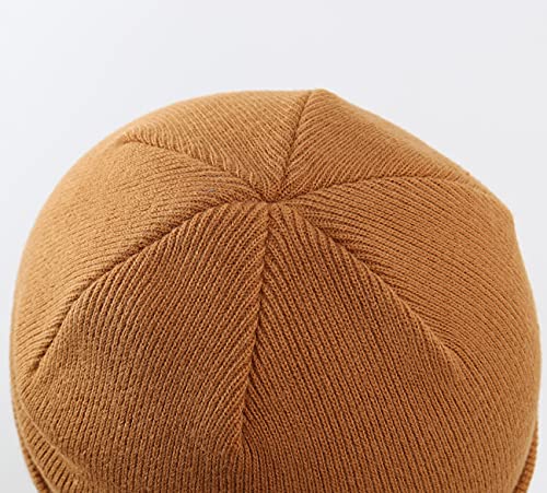 Image of Home Prefer Mens Winter Hats Acrylic Knit Cuff Beanie Cap Warm Womens Beanie Hat