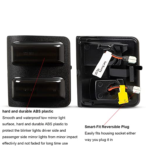 Jinfili Switchback Side Mirror Marker Sequential Amber Led Turn Signal & Running Parking Tow Light Lamp Blinker Compatible With 2008-2016 Ford F250 F350 F450 F550 Super Duty #TOP2