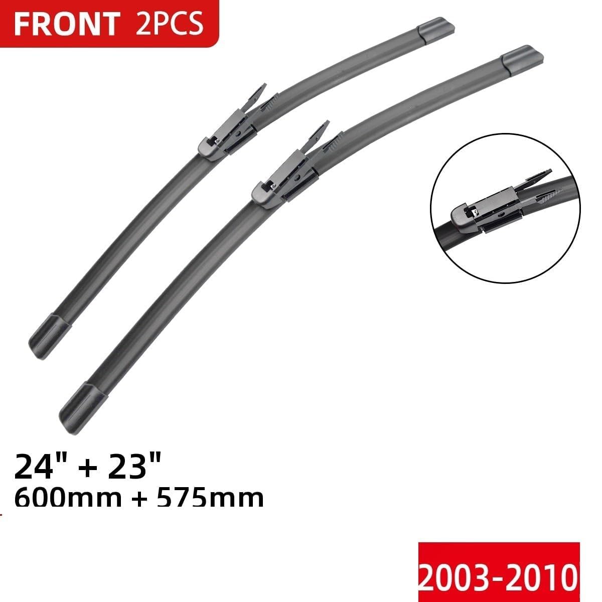 TUBIC Tergicristallo Parabrezza per BMW 5 Series 520i 523i 525i 528i 530i E60 E61 2003-2010,Auto Anteriore e Posteriore Tergicristalli per Parabrezza Ricambio Accessori