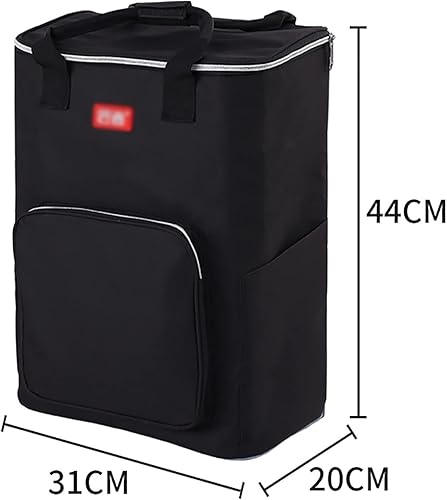 Miniatura 2 de Bolsa de repuesto para carrito de compras con bolsillos laterales  Bolsa de almacenamiento impermeable de tela Oxford de 28 L, bolsa de repuesto
