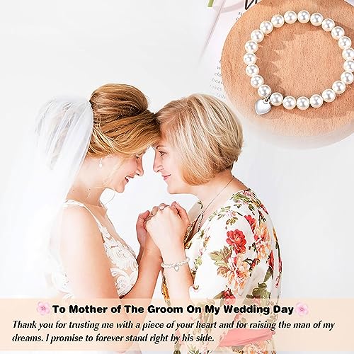 Wedding Jewelry for Mother of The Bride, Mother of The Groom, Grandma, Mother in Law, Daughter, Bride, Bridesmaid, Pearl Bracelet for Women2