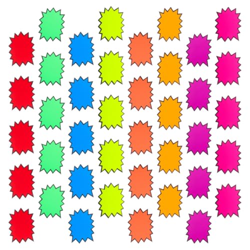 Etiquetas de precio de papel PRETYZOOM vibrantes de alta visibilidad para negocios, 160 ud.