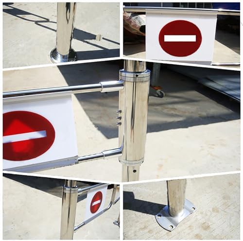 Automatic Swing Gate Access - One-Way Door, Spring-Loaded Safety Gate, Stainless Steel Entry & Exit Device for Warehouses & Yards (180 x 100 cm / 70.8" x 39.4")