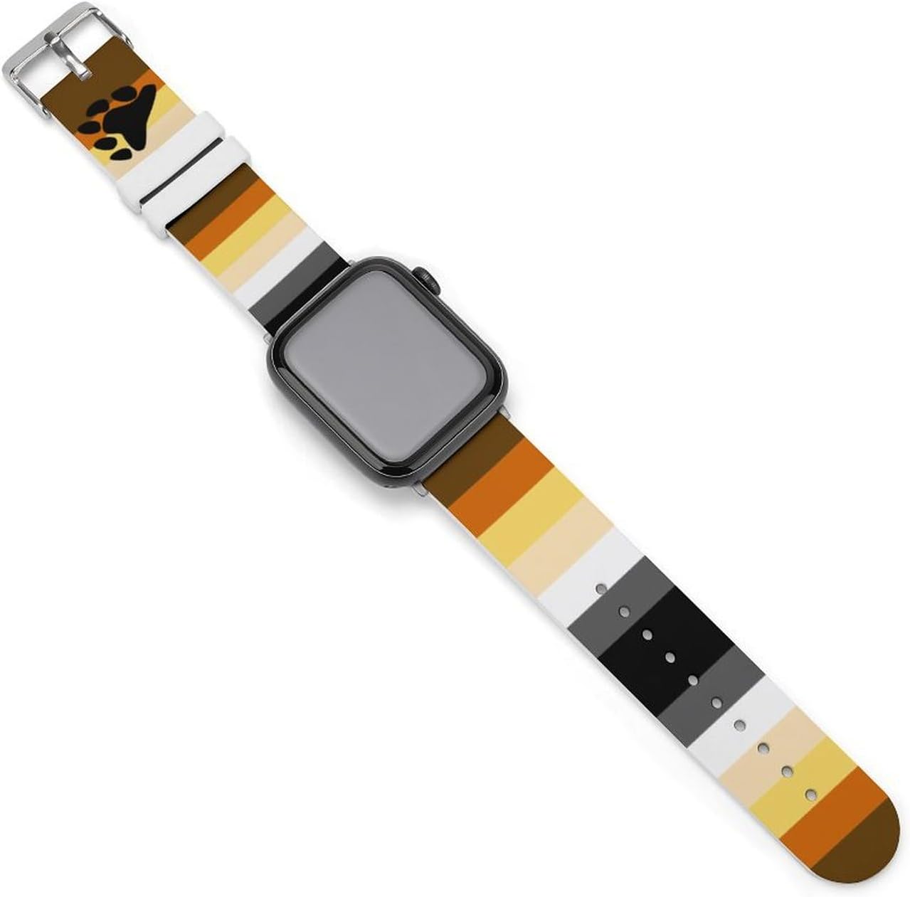 Gay-Bear Pride Flag Watch Band Compatible with Apple Watch 38mm 40mm 42mm 44mm for Women Men Sport Silicone Wristbands Strap