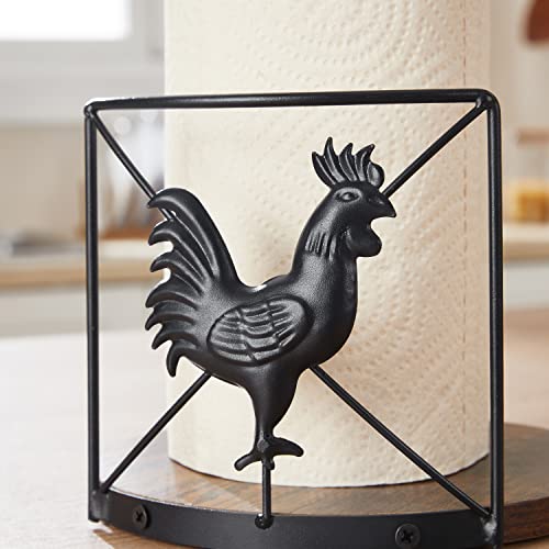 Join Iron Rooster Desktop Tissue Holder For Kitchen Roll Organize,Paper Towel Holder Black Kitchen Roll Holder, One-Handed Operation Countertop Roll Dispenser With Weighted Base, #TOP7