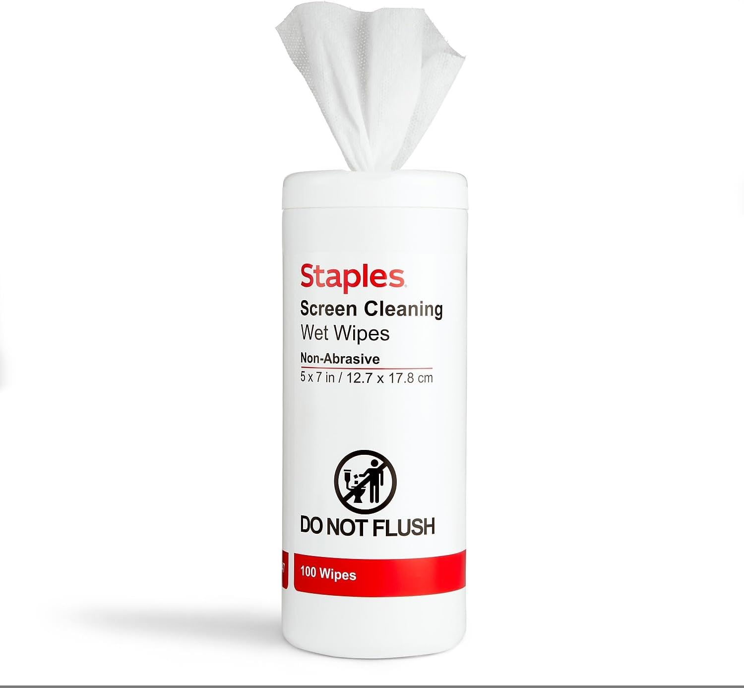 Staples Screen Cleaning Wipes, 100/Tub (ST61847) Staples Screen Cleaning Wipes, 100/Tub (ST61847)
