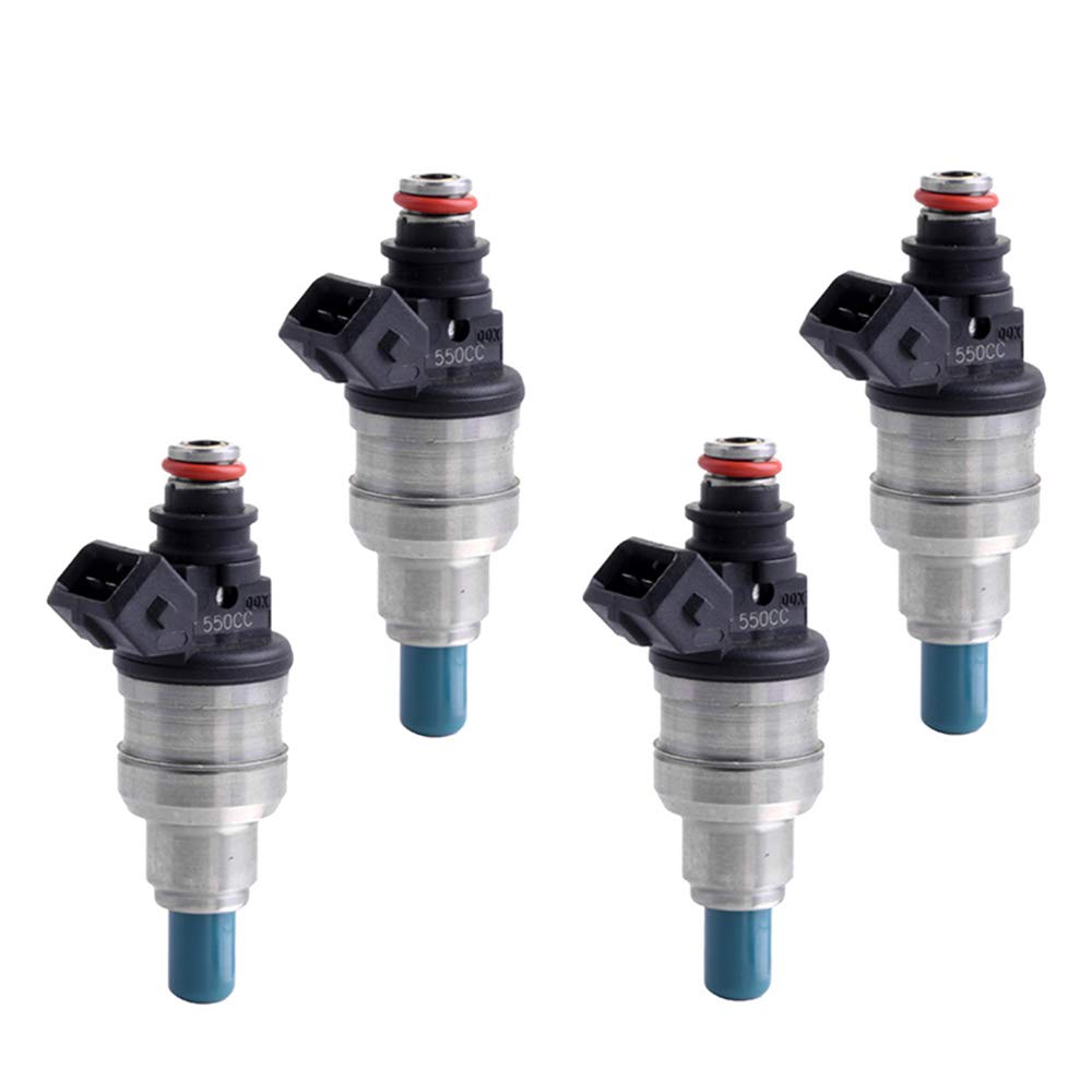 Aintier 4G63T Engine Fuel Injectors Set Compatible with for Eagle for Talon,for Lotus Elise,for Mazda for Miata MX-5 Miata RX-7,for Mitsubishi for Eclipse Lancer,for Scion for tC/xA, 4Pcs 2 Holes